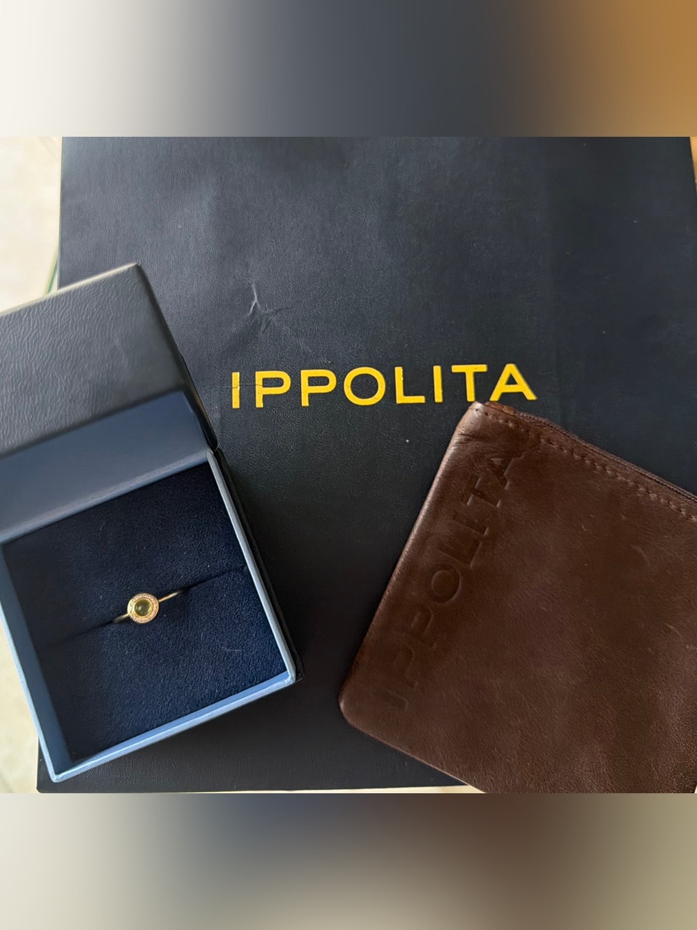 Ippolita 18k Gold Peridot w Diamonds Lolipop Mini Ring -6.5 Like NEW - Picture 11 of 11